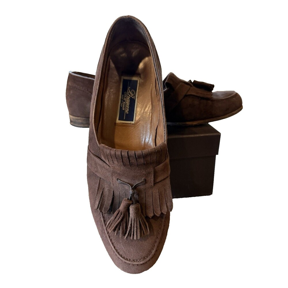 Cole Haan Bregano Loafers Men's Size 10.5 M  Brown Suede Italian Leather 2921